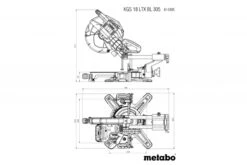 Metabo KGS 18 LTX BL 305 Accu Afkortzaag | 305 Mm | Trekfunctie | 18 Volt 8.0 Ah Li-HD [614305810] -Gereedschap Verkoop Metabo KGS 18 LTX BL 305 614305810 ext 4
